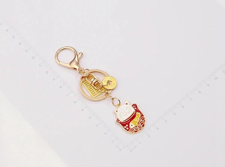 Япония трандитивный амулет-талисман чуринга Periapt Maneki Neko Lucky Cat Fat Horse брелок для ключей с Пони Женская Автомобильная сумка Подвеска D301