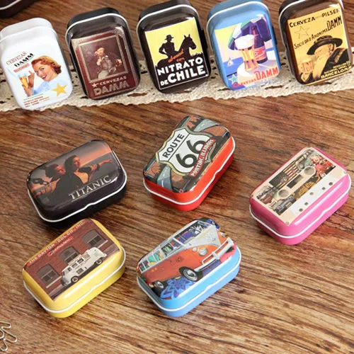 Бесплатные корабль! 1 лот = 32 шт.! Мини обложка Утюг олово case/Европейский стиль