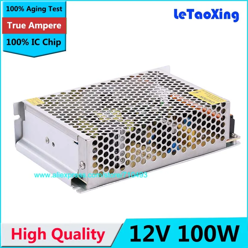 Высокое качество 12 V 8.3A 100W LED Импульсный источник питания AC 110/220V к DC led