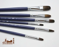 6pcssethigh quality flower mink tongue peak acrylic brush birch rod oil painting brush artist professional art supplies
