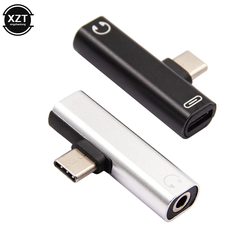 Переходник для зарядки наушников 2 в 1 типа C на 3 5 мм USB аудио адаптер телефонов Xiaomi