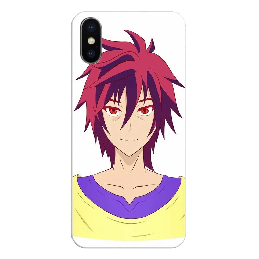 For iPhone XS Max XR X 4 4S 5 5S 5C SE 6 6S 7 8 Plus Samsung Galaxy J1 J3 J5 J7 A3 A5 Silicone Case cartoon No Game Life Sora |