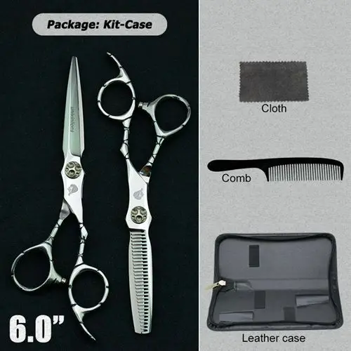 Silver Kit Case Univinlions " профессиональные ножницы для волос набор острых лезвий Парикмахерские ножницы набор Парикмахерские ножницы, салон бритвы - Цвет: Silver Kit Case