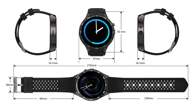 S99C Смарт Wach Bluetooth носимые устройства Android5.1 трекер сердечного ритма Поддержка 2G/3g gps телефон Smartwatch PK GT08 KW88 kw18