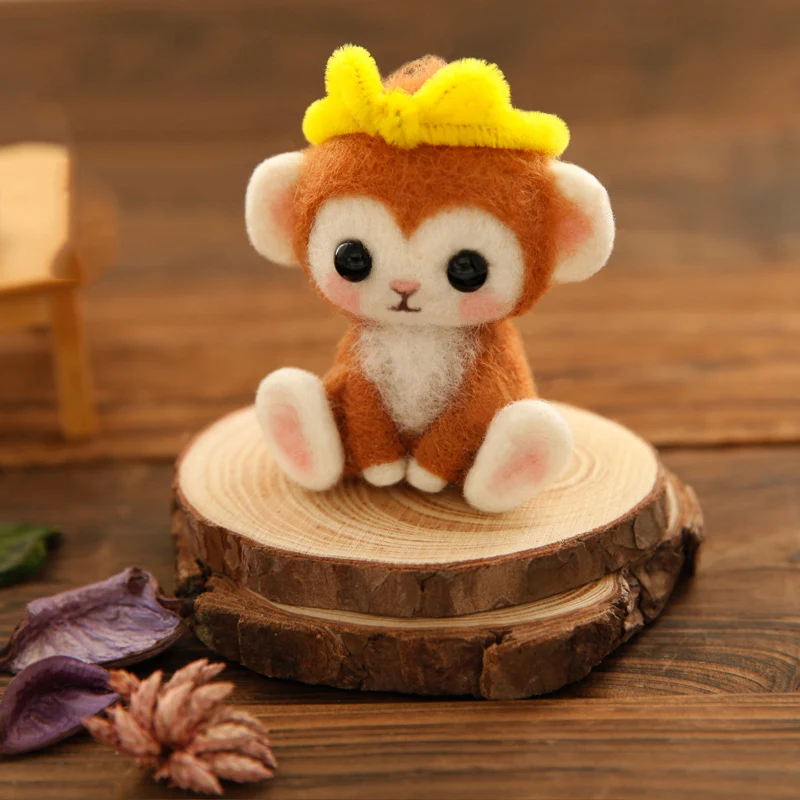 MoTiRo неготовый войлочный материал упаковка DIY серия monkey шерстяной тычок для
