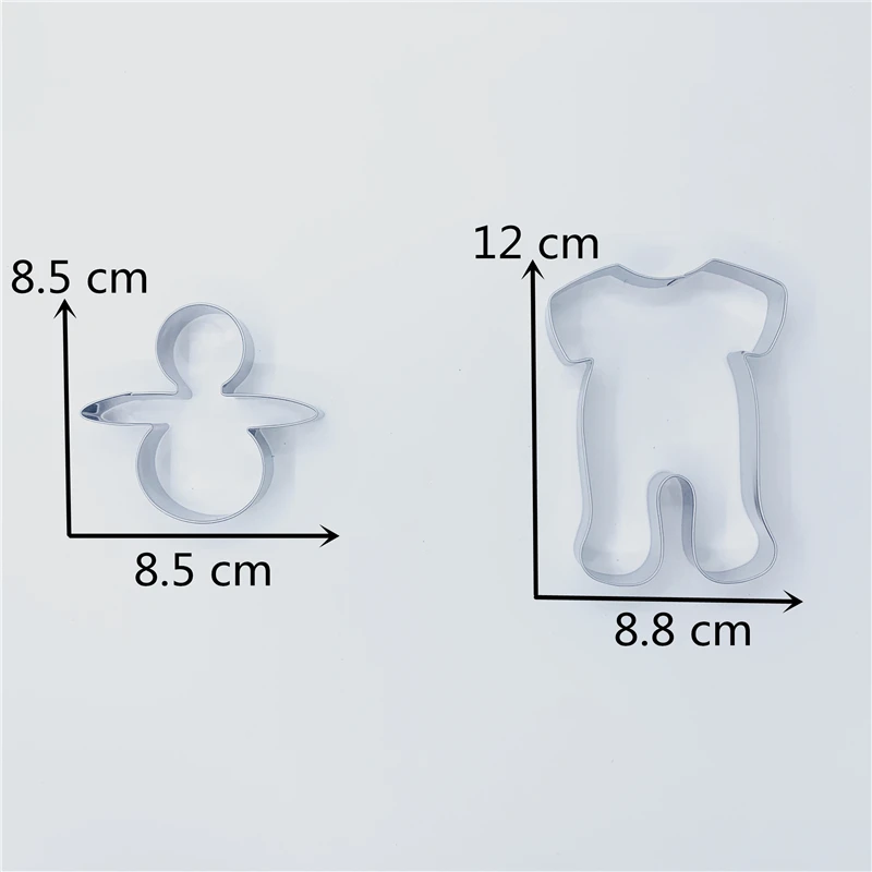 KENIAO Baby Shower Cutter Set-6 шт.-Пижама, детская коляска, слон, пеленальный ребенок, ножка и пустышка резак-нержавеющая сталь