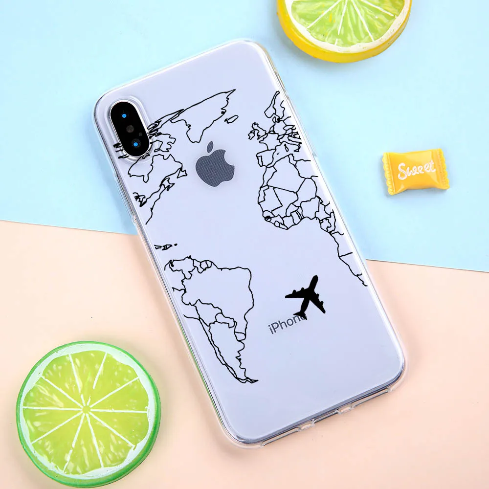 Прозрачный чехол из ТПУ для iPhone XR XS Max X 6 7p 8p|Бамперы| |