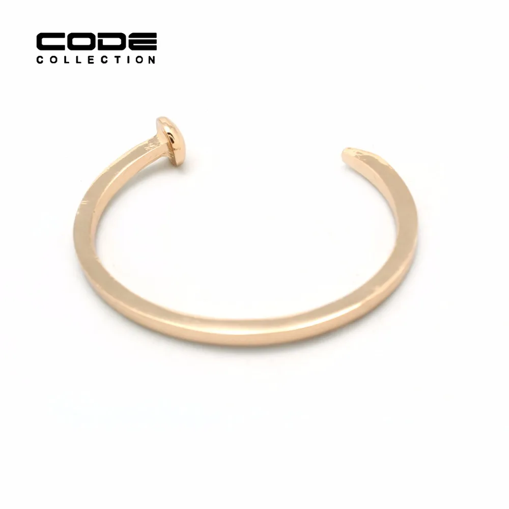 Стиль панков высокое качество выразительный золотой браслет для ногтей браслеты