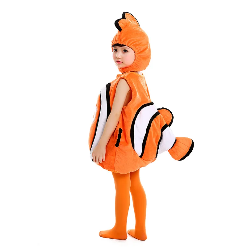 Child New Clown Fish Nemo Costume Marine Animal Costumes Kids Ocean Halloween Party |