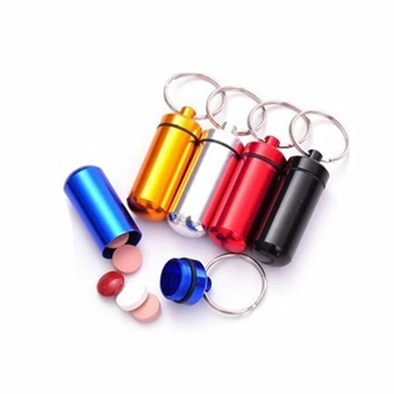 1 шт. портативная Водонепроницаемая мини алюминиевая таблетница для бутылок