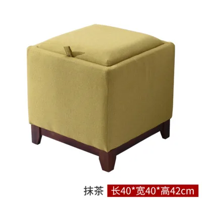 style1 Журнальный столик из цельного дерева, табурет для ног, для дома, гостиной, табурет для хранения, креативный Многофункциональный тканевый табурет для хранения обуви - Color: style1