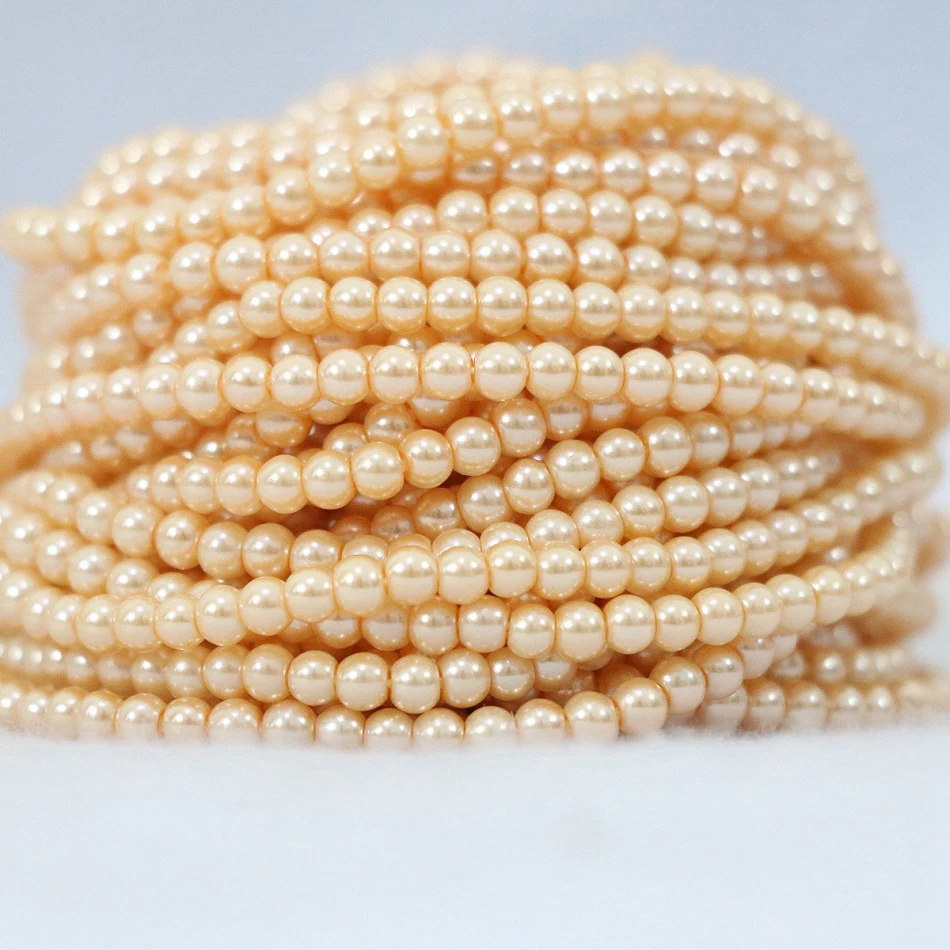 Модные разноцветные Круглые бусины ярких цветов искусственная раковина жемчуг