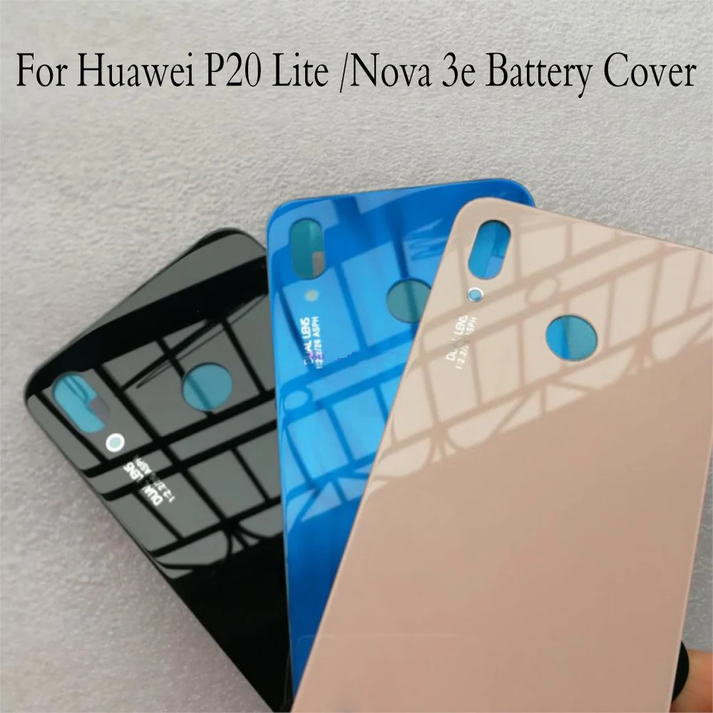 Для Huawei P20 Lite/Nova 3e стеклянная крышка батареи Задняя Дверь Корпус панель Замена для
