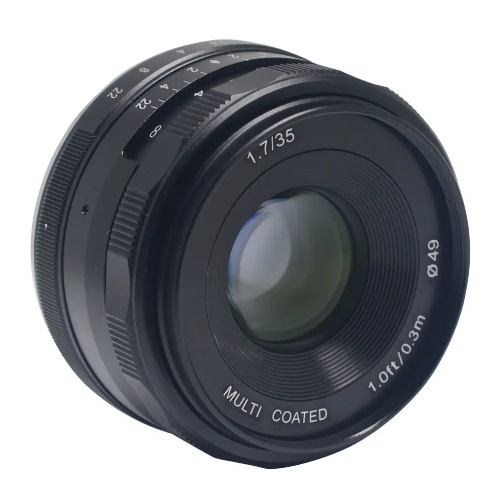35 мм f1.7 ручная фокусировка объектива фотосессия для e mount nex5/6/7 A6000 a5100 a5000 a6300 A6500 A7S A7