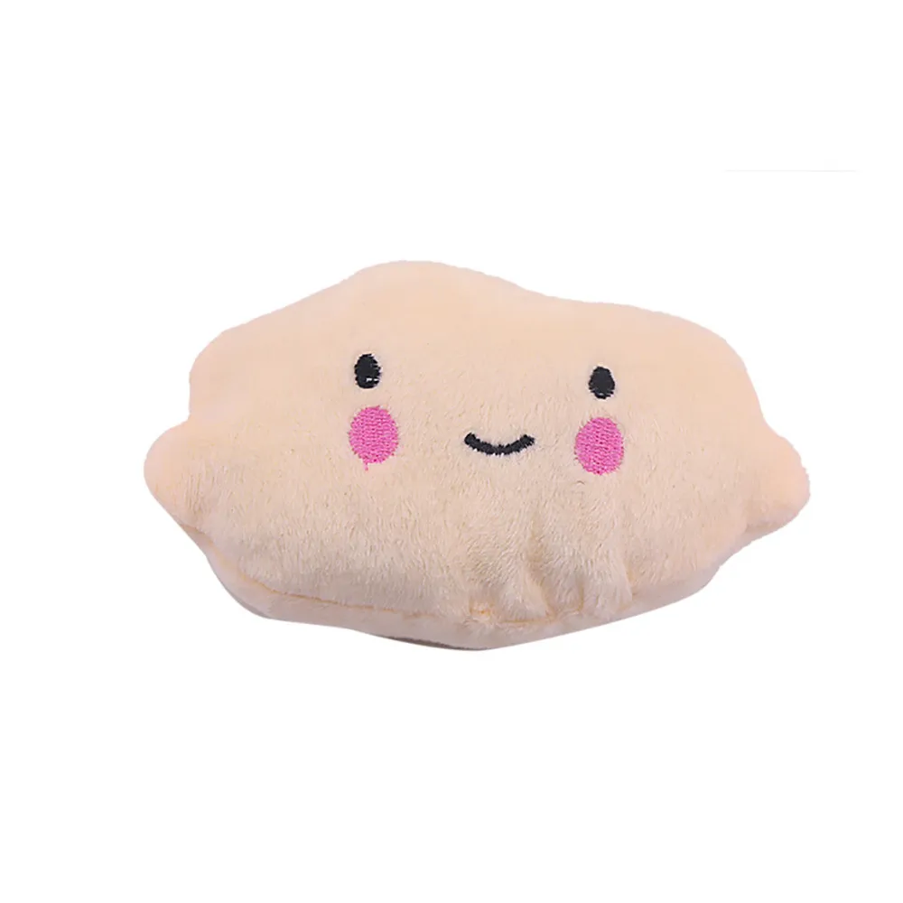 Beige Dog Puppy Chew Toy Squeaky Plush Sound Cute Pentagram Design Toys - Цвет: Beige