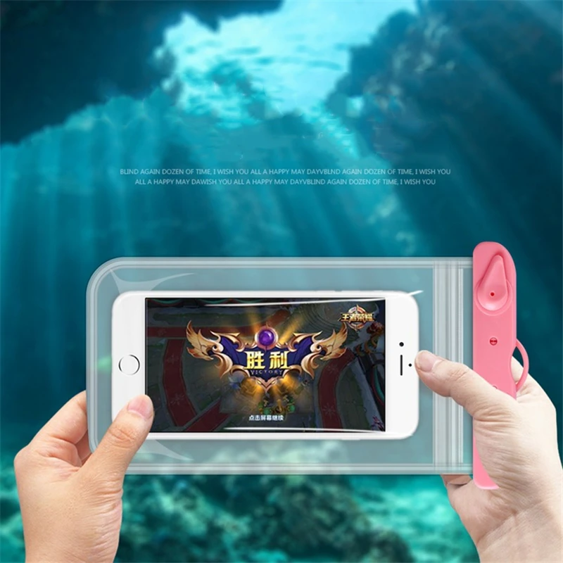 Летний Пляжный купальный мешок мобильный телефон двойной водонепроницаемый