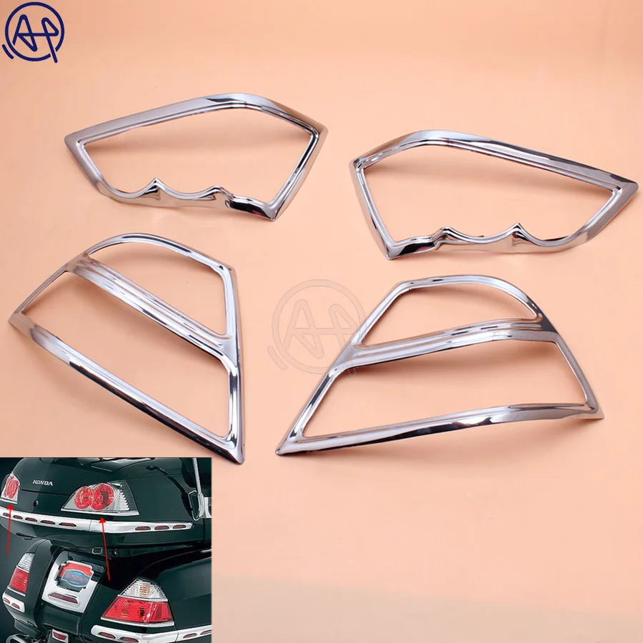 Motorcycle Chrome Fairing Saddlebag Light Accents for Honda Goldwing 1800 GL1800 2001-2011 02 03 04 05 06 07 08 09 10 Left righ