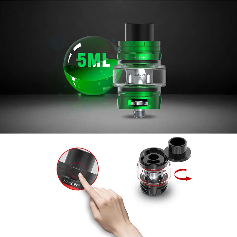 Оригинальный SMOK TFV8 детский V2 бак 5 мл электронная сигарета распылитель с ребенком