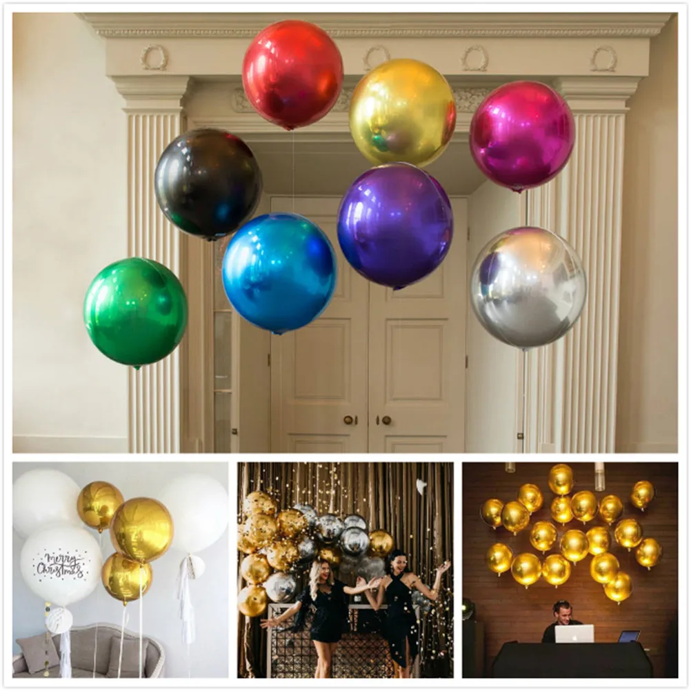 1 шт. 4D круглые воздушные шары из фольги украшения для свадьбы дня рождения