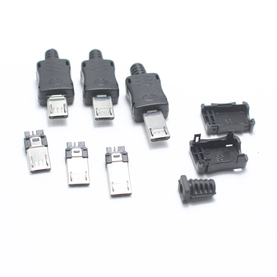 5 комплектов микро USB 5PIN сварочный Тип Штекерный разъем 4 в 1 зарядное устройство 5P