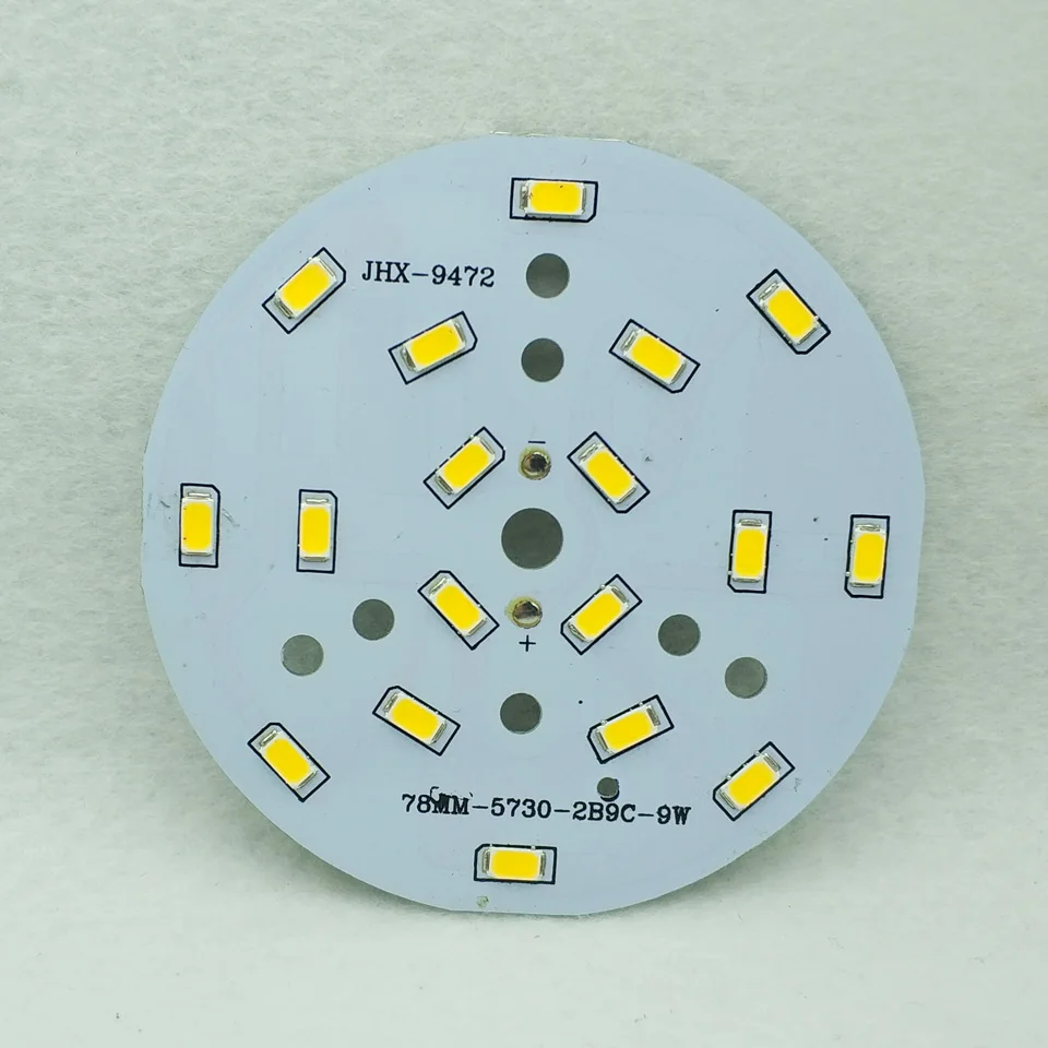 UMAKED 9W 78mm LED PCB алюминиевая пластина для лампы SMD 5730 свет установлен