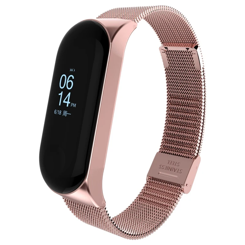 Металлический ремешок Milans для Xiaomi Mi band 3 умный Браслет Miband браслеты из