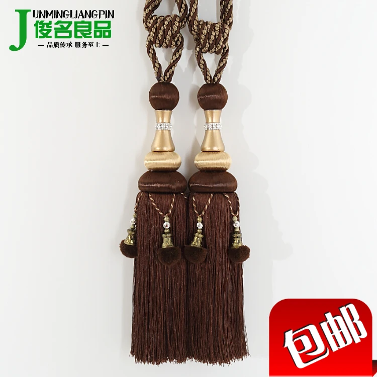 1 пара многоцветная занавеска с подвесным шаром завязывается на ремень веревку