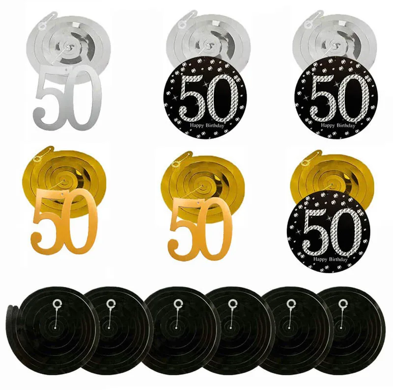 Набор украшений для вечеринки в честь 50 го дня рождения мужчин и женщин баннер