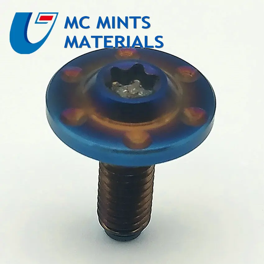 4/6 шт. в виде ракушки ремонт M5 x14mm полукруглой потайной головкой и сожженных Голубой цвет для S1000RR мотоцикл украшения Титан болты Ti Винт титан крепеж