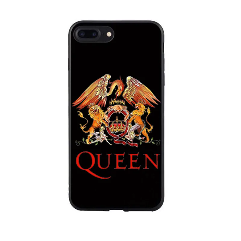 Роскошный чехол для телефона Freddie Mercury Rainha banda Qualidade черный силиконовый iPhone 8 7 6 Plus 5
