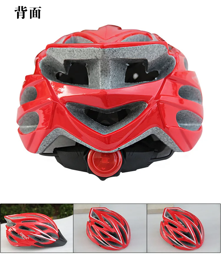 unibody integrated cycling helmet mountain road bicycle equipment with warning light | Спорт и развлечения