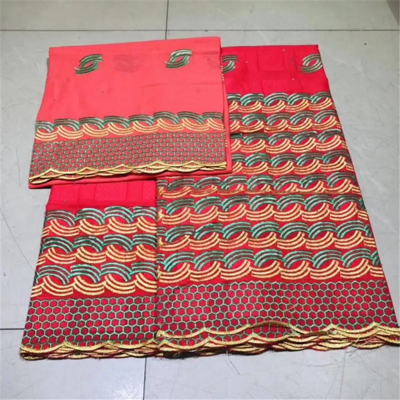 Африканская вышивка Базен ткань со стразами Африканский нигерийский хлопковый с