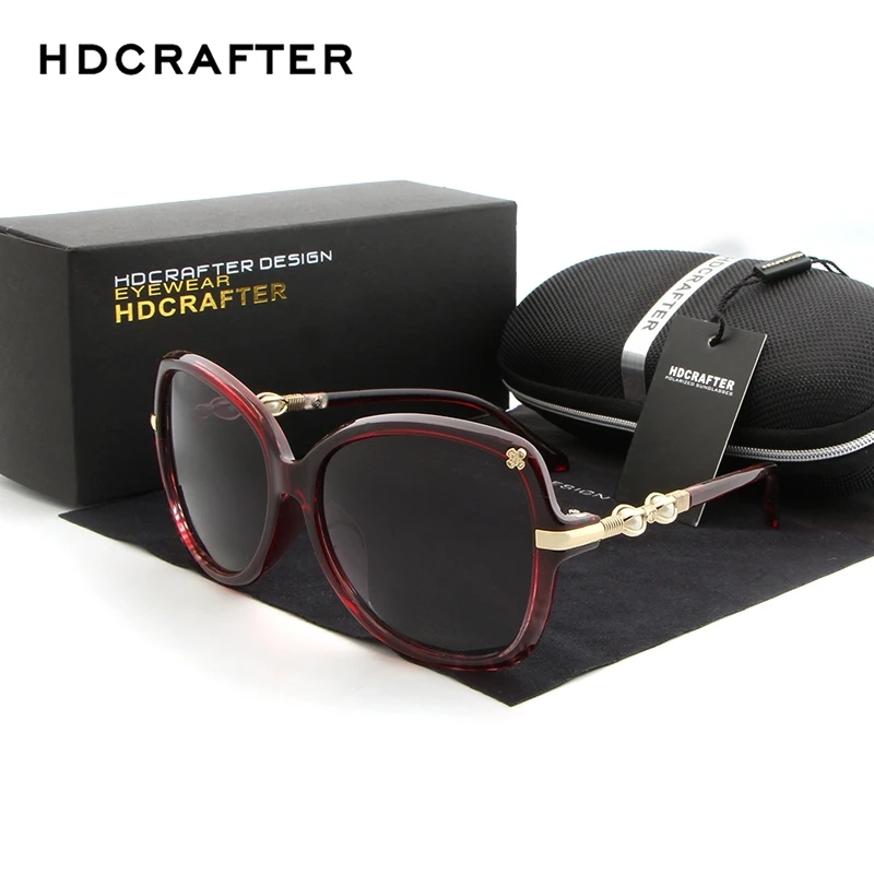 HDCRAFTER женские поляризованные солнцезащитные очки в стиле ретро большие круглые
