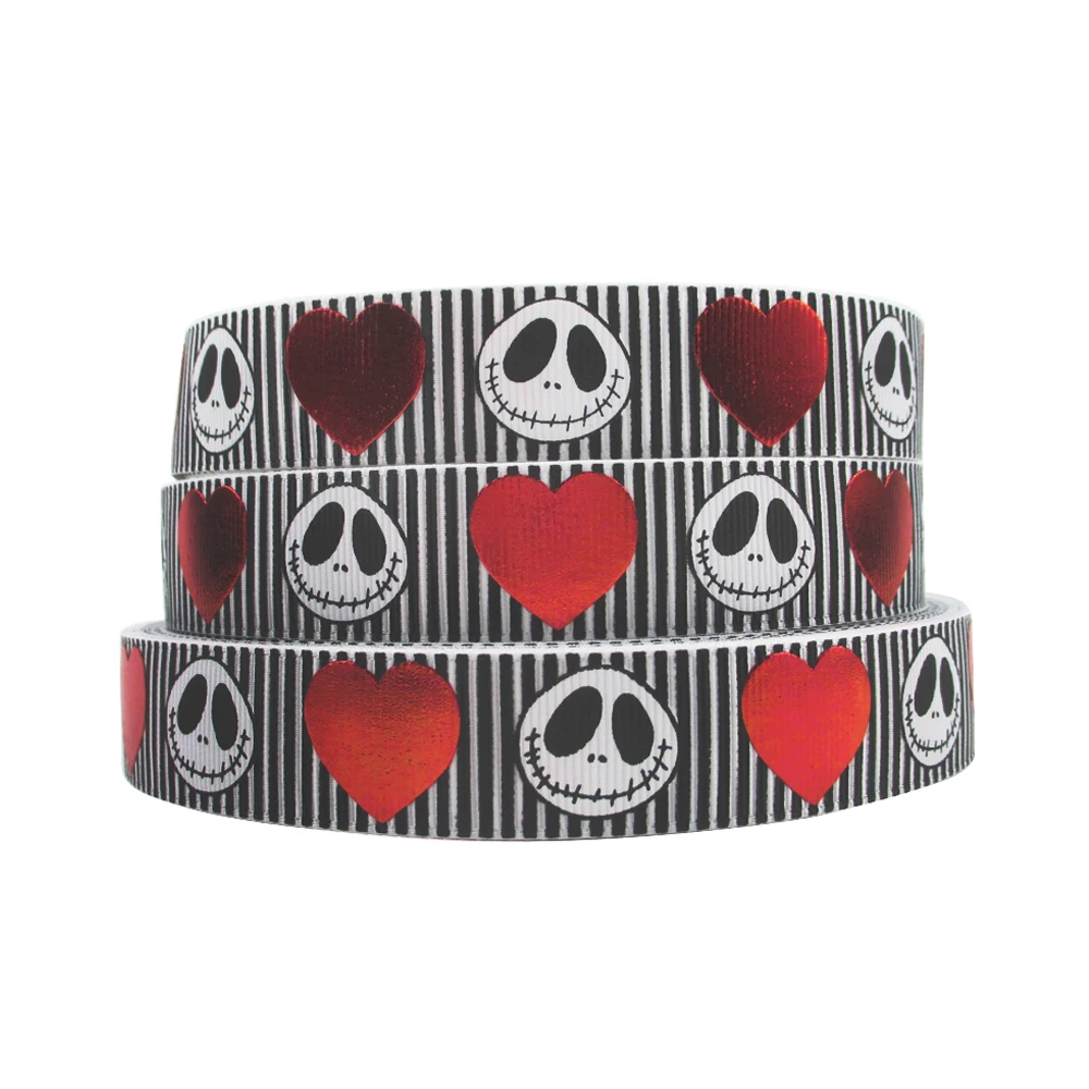 David accessories 7/"(22 мм) с принтом в виде героев мультиков и сердца, корсажная лента 10Y, сделай сам, для праздника, для хеллоуина украшения, 10Y53677