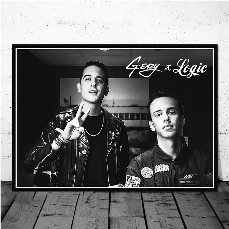 G-Eazy Logic Halsey поп, рэп музыка ПЕВЕЦ звезда Плакат и печатная графика художественное полотно настенные картины для гостиной домашний декор - Цвет: Тёмно-синий