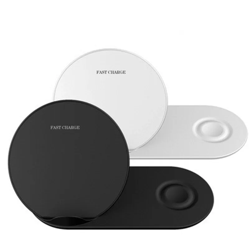 2 в 1 QI Беспроводное зарядное устройство для iPhone X XS MAX Apple Watch Samsung Gear S2 S3 S4 Note 9