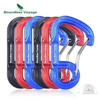 boundless voyage outdoor 10pcs d type screwgate carabiners aluminum alloy camping climbing backpacking snag free wiregate