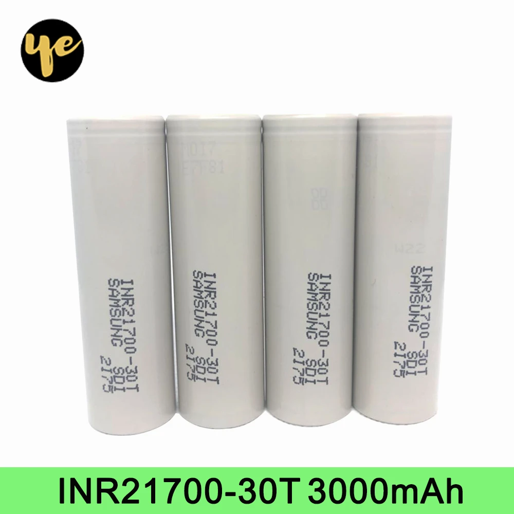 1 шт. для samsung INR21700-30T 30T 21700 3000mah 35A 3,7 V аккумуляторная батарея с плоским верхом PK NCR21700A