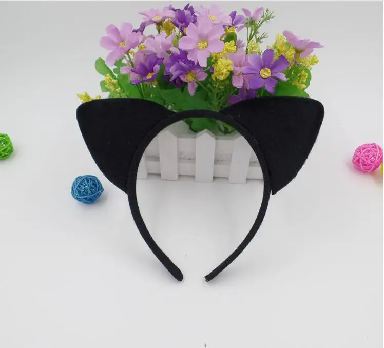 Короткая плюшевая повязка на голову с тигром леопардом кошачьими ушками 10 шт.| |