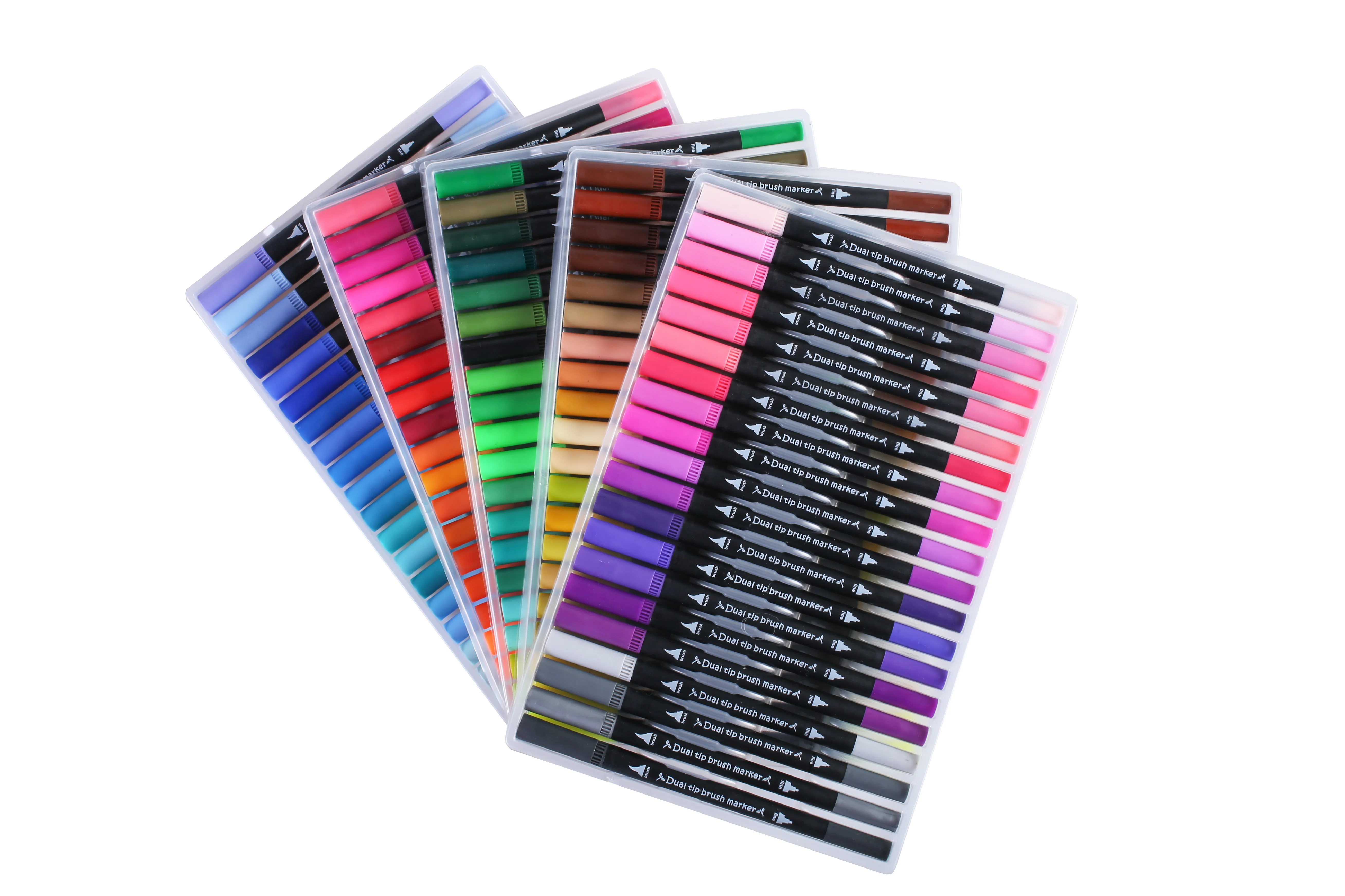 Dual Tips Brush Pen Markers Art Set Calligraphy Drawing Marker Water Based Ink Soft Fine | Канцтовары для офиса и дома