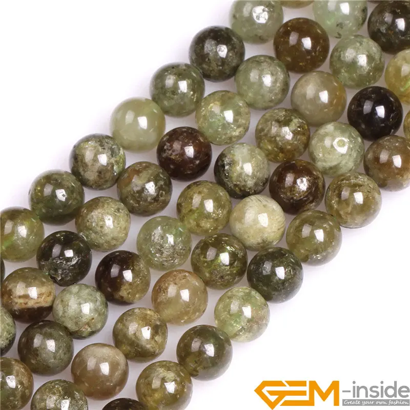 Круглые бусины Tsavorite Green из натурального камня для изготовления ювелирных