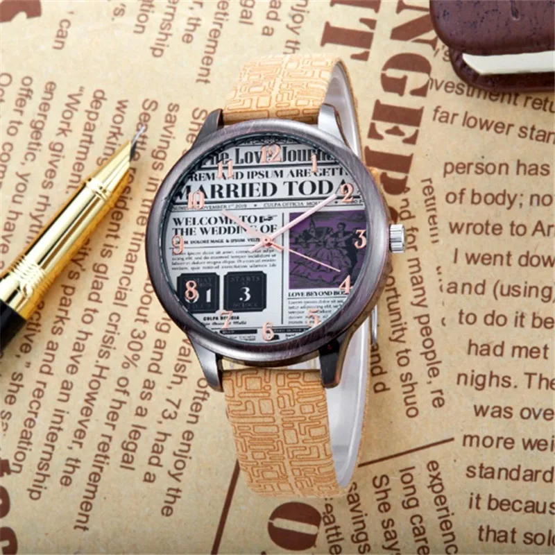 2017 Модная молодежная часы Великобритании Стиль Повседневная мода KEZZI Марка