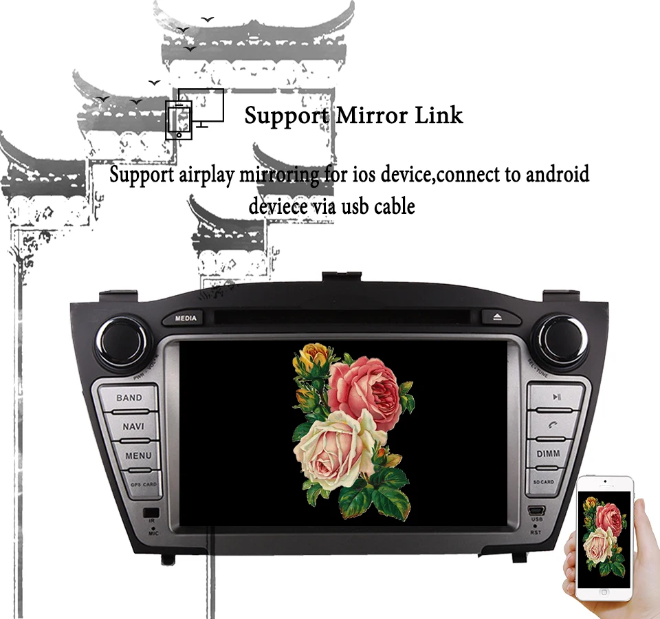 Головное устройство для HYUNDAI ix35 Tucson 2009 2014 2 Din Android 9 0 4G + 64G радио навигация GPS DVD