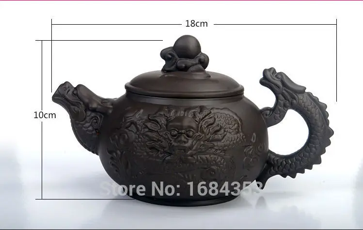 Оригинальный чайник YIXING в виде дракона емкость 380 мл объем куб. См Фиолетовый