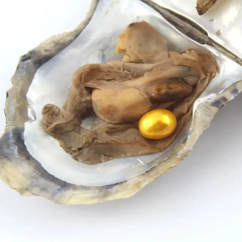 Выгодное предложение 6-8 мм Овальный Форма Жемчуг культивированный Oyster с одной жемчужиной внутри(10 шт./упак
