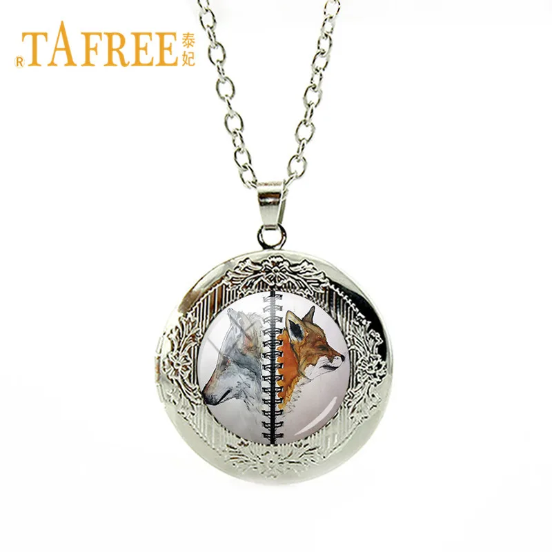 TAFREE Новое массивное ожерелье из лисы с клипсой искусство стеклянные драгоценные