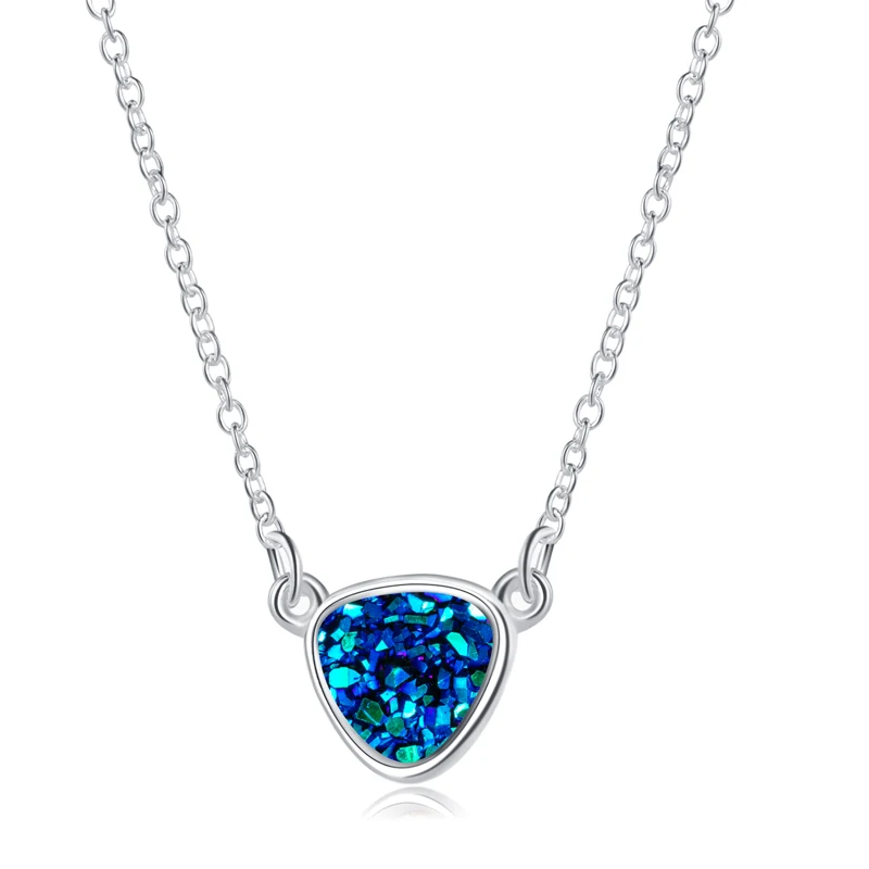 Изысканный дизайн маленький в ловушке Drusy короткая Мода Любовь ожерелье подарок