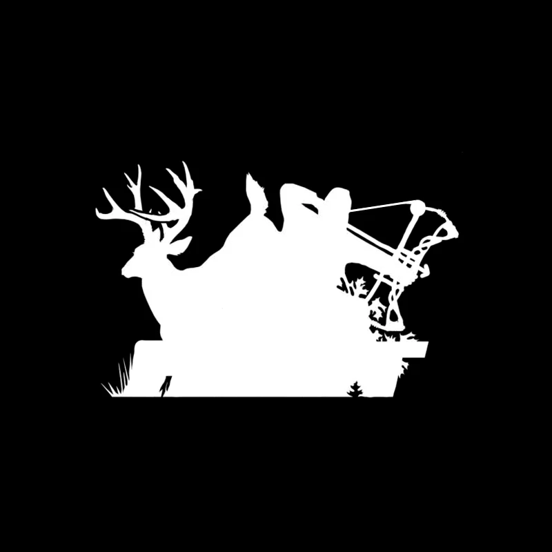 QYPF 16 2*10 5 см интересный лук стрелы Охотник Декор автомобиля стикер на бампер или