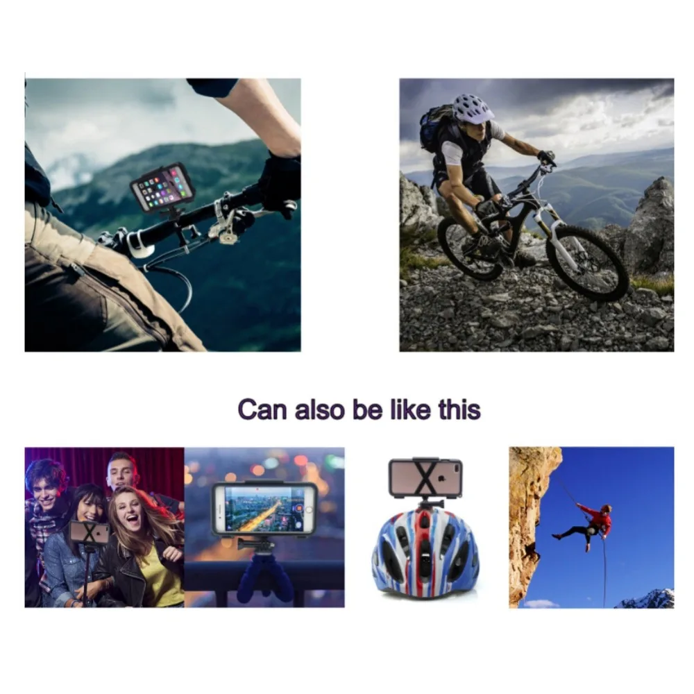 Extreme Sports Phone Case for iPhone 6 6s plus 7 8 Plus X with Wide Angle Lens GoPro Accessories Adapter Biking | Мобильные телефоны