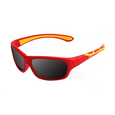 Red Yellow POLARSNOW Новые солнцезащитные очки поляриодные бредовые дизайнерские спортивные детские солнцезащитные очки детские очки Oculos De Sol - Цвет линз: Red Yellow